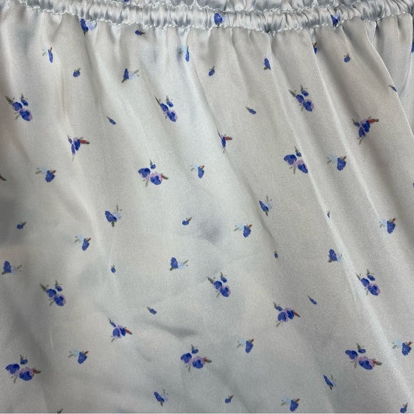 Zara Satin Tiered Ditsy Floral Mini Skirt Size XL - Picture 8 of 13